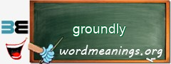 WordMeaning blackboard for groundly